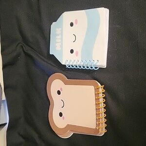 Bread and milk mini note pads